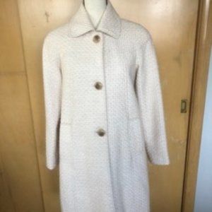 Over Sized, Swing style,  Dress Overcoat, Size S, Off White